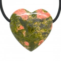 Unakite, Pendentif Coeur Pierre 